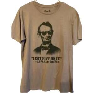 Headline Abe Lincoln “I Got 5 On It” t-shirt, Size M, Excellent Condition Luniz